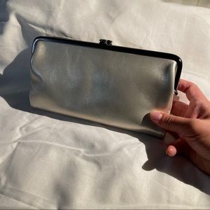 NWT silver clutch/wallet